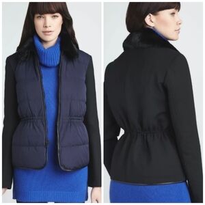 THEORY Joanah Down Fur Trim Jacket S